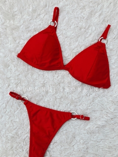 Bikini arandelas conjunto rojo en internet