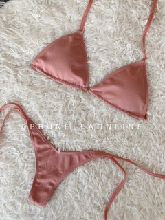 bikini texturada rosa