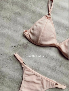 Bikini arandelas texturado rosa conjunto - $21240 transfe - comprar online