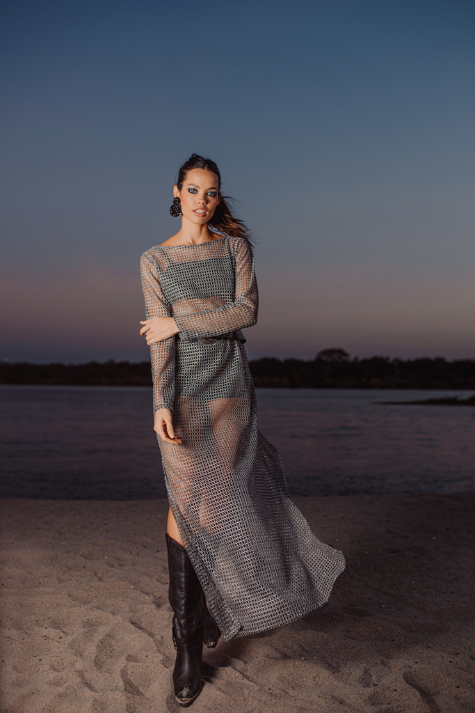 VESTIDO LARGO RED PLATA Comprar en PRISHA