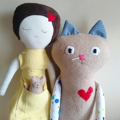 Muñeca Nenas Con Gatito mamina - comprar online