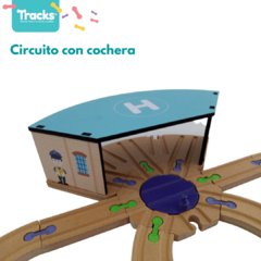 CIRCUITO CON COCHERA C/ TREN BALA - Chapó Loló juguetería didáctica  