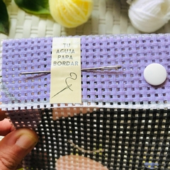 cartera paa bordado con tapiz con aguja - comprar online