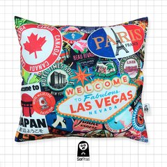 Almohadón Cuadrado STAMPS LAS VEGAS (PRE ORDER) - comprar online