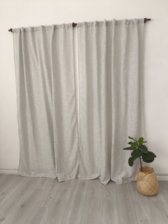 Cortinas Simil Lino Tokio Natural: Dos paños - comprar online