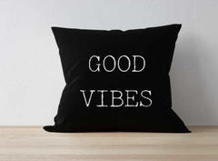 Funda de Almohadón 40 X 40 Good Vibes Negro