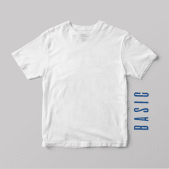 Camiseta básica de algodão branca