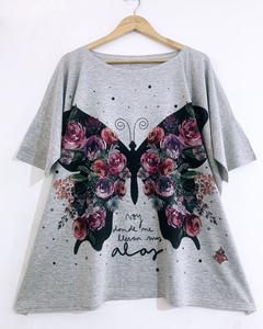 Remeron Over size Mariposa Pink en internet