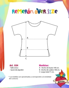 Art 034~ Remeron Over size Frida florecitas - tienda online