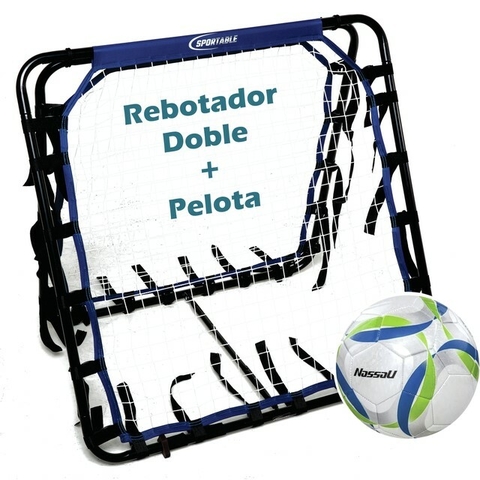 Red Rebotador Doble 1 x 1 mts y 0.90 x 0.90 mts + pelota entrenamiento