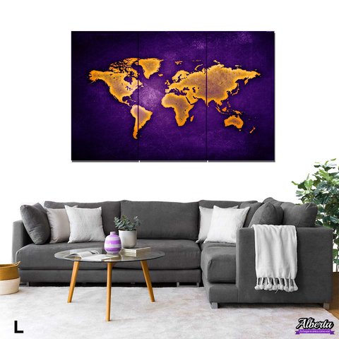 Mapa Mundi Violeta