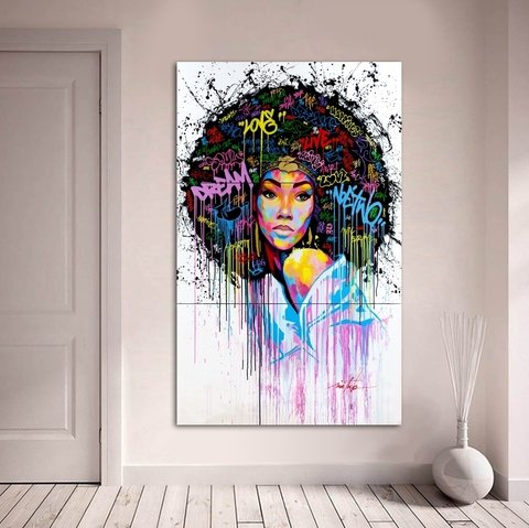 Mujer Afro Multicolor