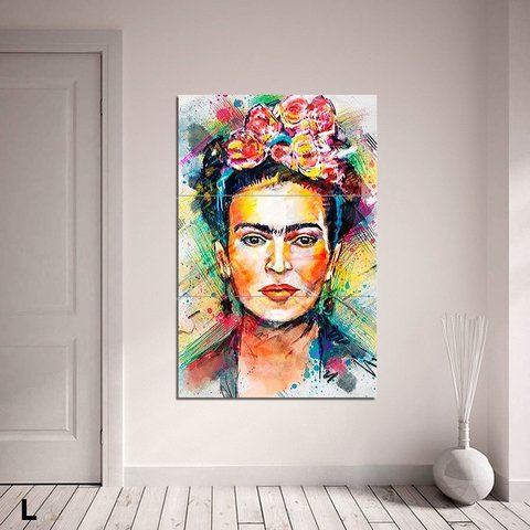 Frida Khalo Multicolor Cuadro Triptico
