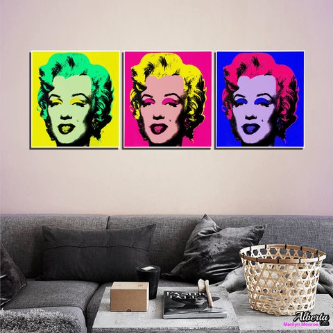 Marilyn Pop Art cuadro triptico