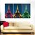 Eiffel colores cuadro triptico - Alberta Deco Cuadros Modernos - Tienda Online