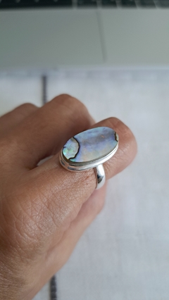 Anillo oval abulón (A130)