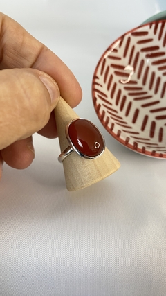 Anillo onix rojo oval(BI34) - comprar online