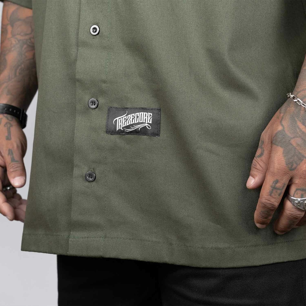 Camisa Work Shirt Treze Core - Verde Musgo