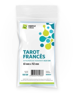 Sleeve Tarot Frances Blue Core 61 X 112mm (100 Unidades) - Meeple Virus