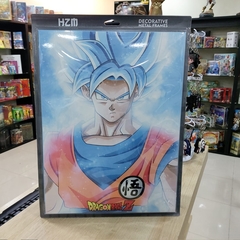 QUADRO DE METAL DECORATIVO GRANDE - GOKU SSJSS