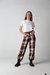 Pantalon Cuadriculado Marron Con Bolsillos - comprar online