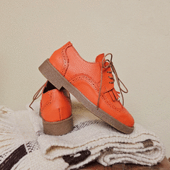 Zapatos de Cuero Naranja Leño - comprar online