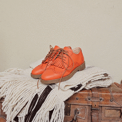 Zapatos de Cuero Naranja Leño - MIYE COLLAZZO