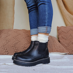 Botas de Cuero Negro Creatividad - comprar online