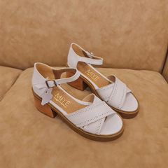 Sandalias de Cuero Blanco Jazmin - tienda online