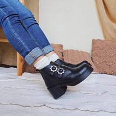 Botas de Cuero Negro Kantu - tienda online