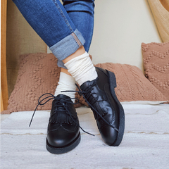 Zapatos de Cuero Negro Leño - tienda online