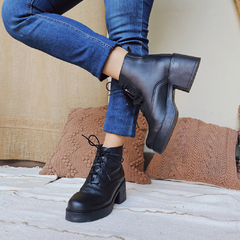 Botas de Cuero Negro Raiz - comprar online