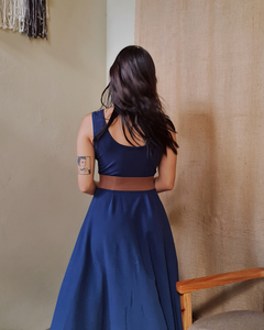 Vestido largo Azul Yanay