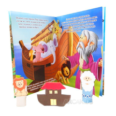 Arcakids Livro Bíblico com Dedoches - A Arca de Noé