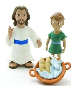 Boneco Jesus e o Menino dos Pães e Peixes - comprar online