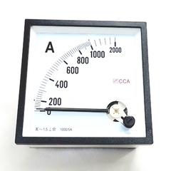 Amperímetro Analógico 96x96mm 1000/5A Medição Indireta
