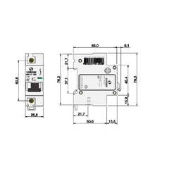 Disjuntor Unipolar Din Curva C 10KA 70A - comprar online