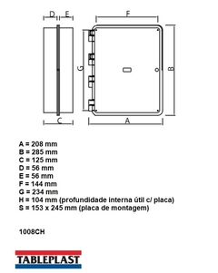 Caixa Comando PVC 1008CH - 285x208x125mm na internet
