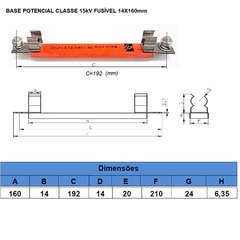 Base Fusível Transformador Potencial 15kV 14x160mm - comprar online