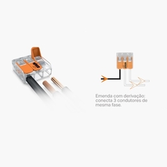 Conector Emenda Compacto Wago 221-413 4mm² 3 polos na internet