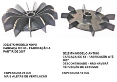 Ventoinha Nylon Eberle Carcaça 63 3D2237K 2-8P Carcaça Chapa Novo - comprar online