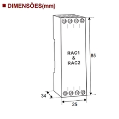 Interface a Rele 2 Spdt 24Vca/vCC RAC2 na internet