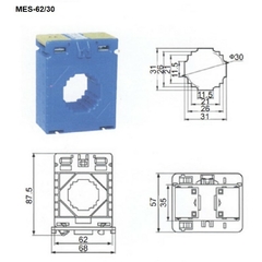 Transformador de Corrente TC 200/5A MES-62/30 - Eletrotécnica Vera Cruz