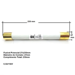 Fusível p/ Transformador Potencial 15kV 0,5A 27x230mm na internet