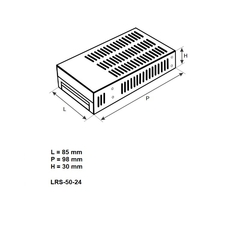 Fonte Chaveada E-100/240Vca S-24Vcc 50W 2,1A - loja online