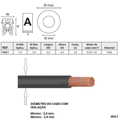 Marcador Anilha Encaixe 0,5-1,5 mm² WIC1 Letra R 200pç - comprar online