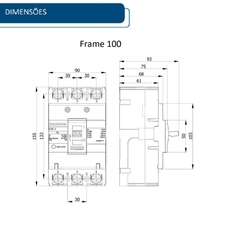 Disjuntor Caixa Moldada IEC DL100X 90A - Eletrotécnica Vera Cruz