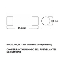 Fusível Cartucho Porcelana 8,5x31 10A gL/gG 400Vca 10 Peças - comprar online