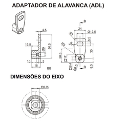 Margirius Série 800 - ADL 800 Adaptador Alavanca para Chaves - comprar online