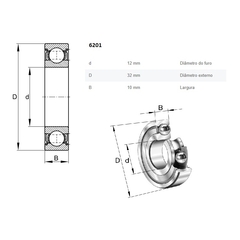 Rolamento de Esferas 6201-ZZ-C3 - comprar online